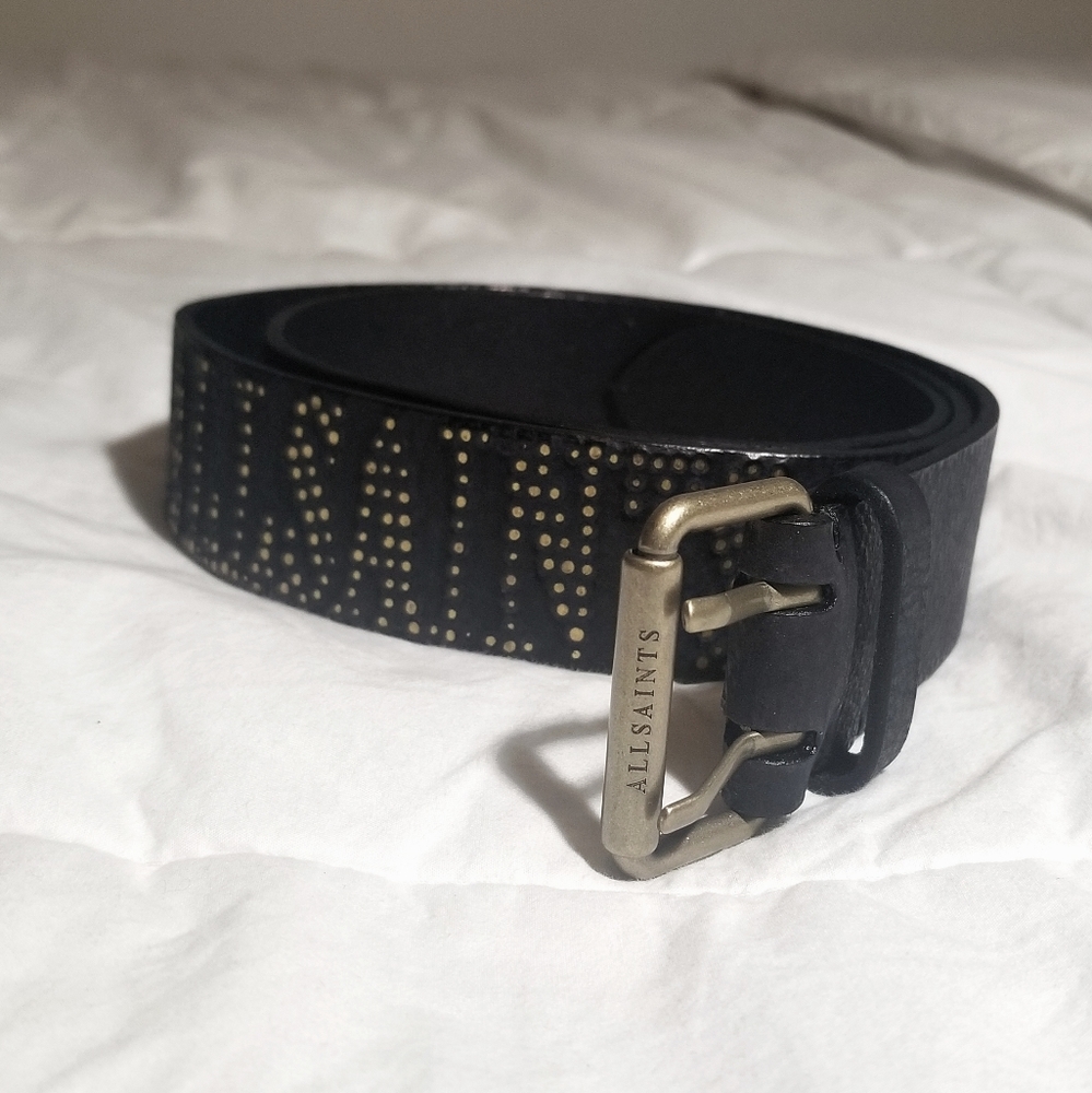 All Saints - Vintage Studded Leather belt